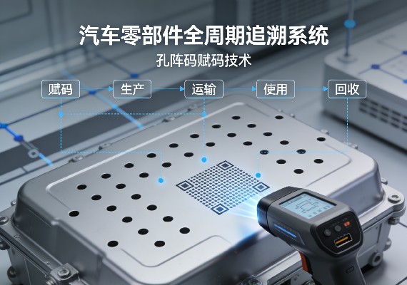 汽车零部件赋码：孔阵码筑牢精密配件全生命周期防线